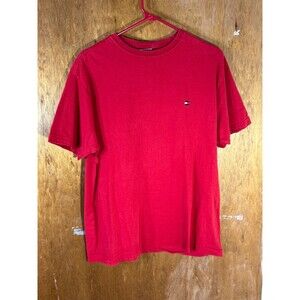 Vintage Tommy Hilfiger Red Blank Shirt‎ Logo Men’s Small S